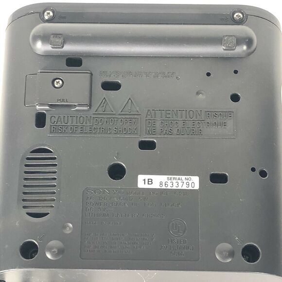 Vintage Sony Dream Machine Clock Radio Black Plug-In Battery Backup - Picture 6 of 7